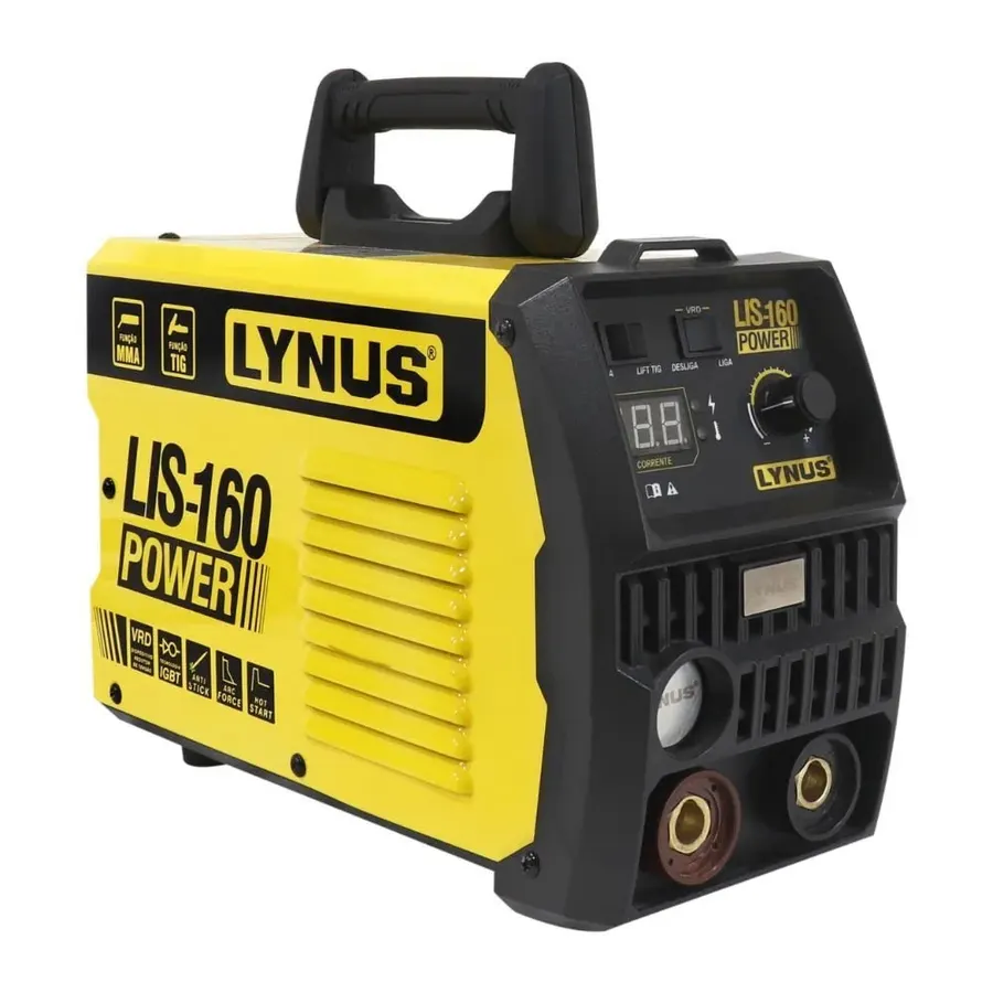 Máquina de Solda Inversora MMA LIS 160 Power 160A Bivolt com Display LCD Lynus