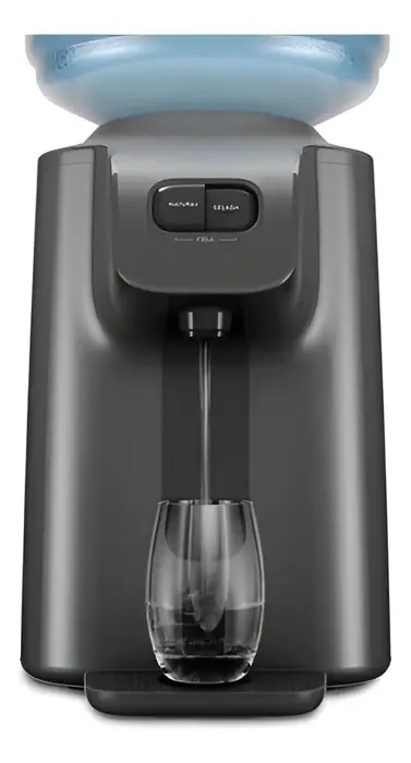 Bebedouro Bancada Mesa de Água Gelada Fria e Natural Motor Compressor galão 10l ou 20l abertura perfurador de lacre garrafão cinza grafite 127/220V