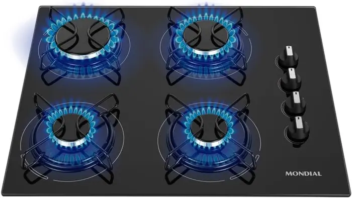 Mondial Cooktop a Gás 4 Bocas CTG-01 Preto/Inox Bivolt