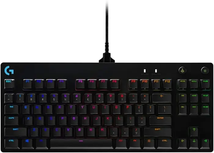 Teclado Mecânico Gamer Logitech G PRO TKL RGB LIGHTSYNC - Switch GX Blue Clicky