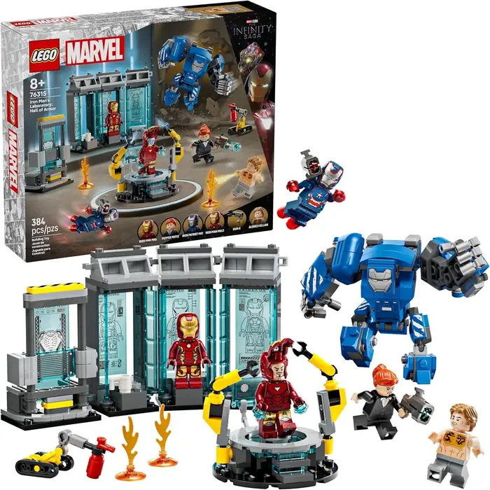 LEGO Marvel Laboratório do Homem de Ferro: Salão de Armaduras 76315
