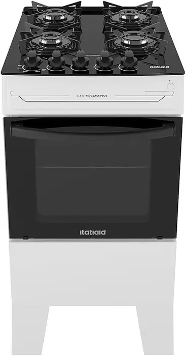 Fogão 4 Bocas a Gás Itatiaia Electra Glass Plus Branco Bivolt
