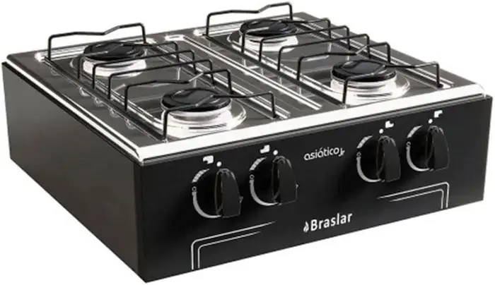 Fogão de Mesa Braslar Asiático 4 Bocas Branco
