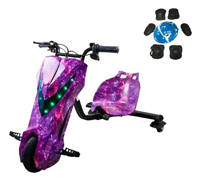Triciclo Elétrico Drift 250W 3 Velocidades com Bluetooth e LED