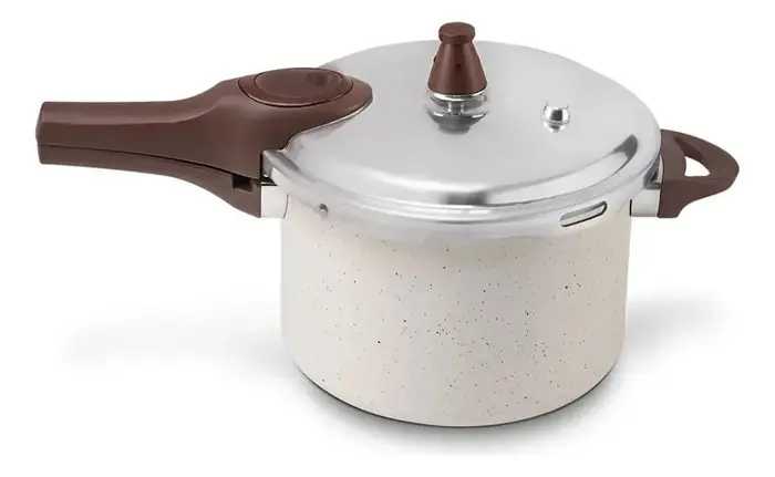 Brinox Pressure Panela de Pressão 4,2L Revestimento Cerâmico Indução Vanilla