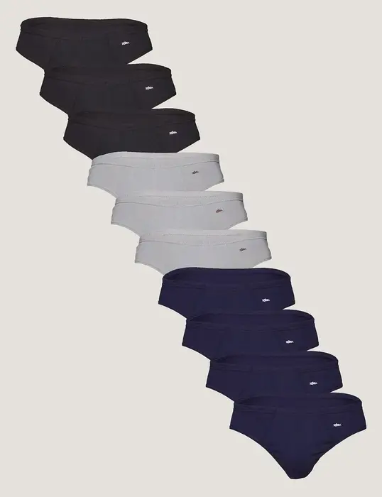 Kit Cuecas Slip Zorba 100% Algodão - 10 Unidades