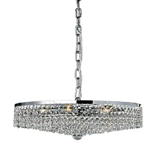 Lustre Orleans Cromado e Transparente 50cm - BELLA