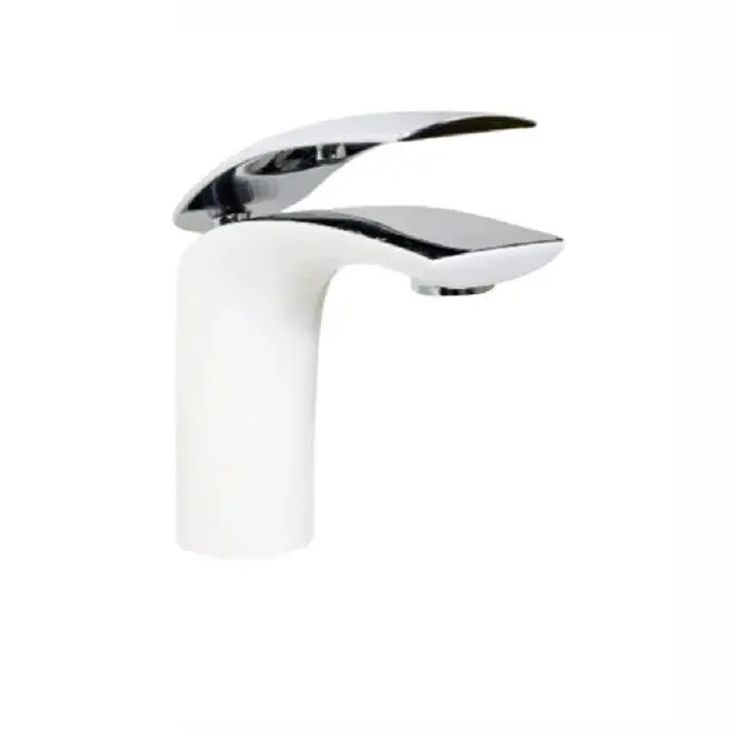 Misturador Monocomando para Lavatório Branco e Cromado - PERFLEX