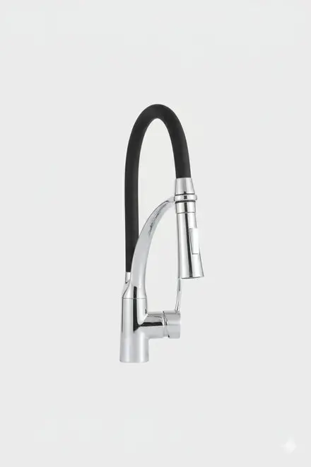 Misturador Monocomando Tubo Silicone Preto - CLIUS