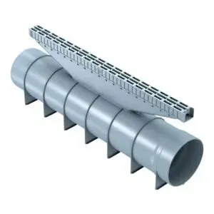 Canal com Grelha Ucan Polipropileno Cinza 3x50x19,5cm Odem