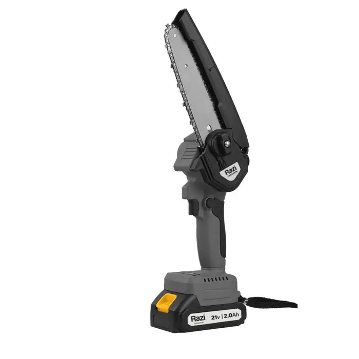 Mini Motossera Elétrica 6″ com Sabre 15,24mm 21V 1 Bateria 2.0Ah Razi