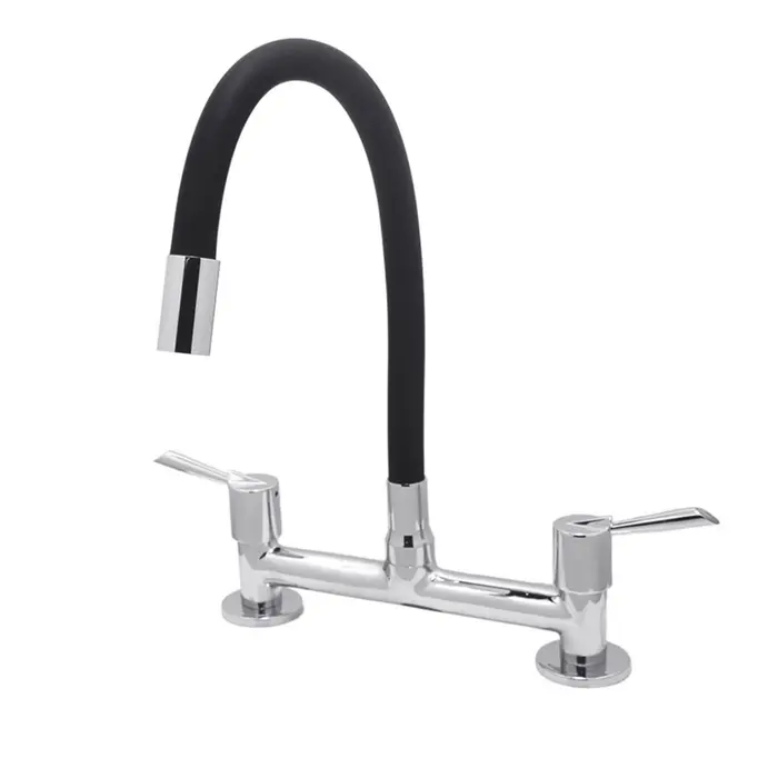 Misturador para Cozinha Mesa 1/4V Bica Alta Preto Color 3369 C61 DN15