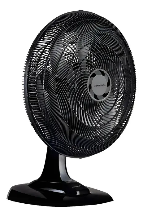 Ventilador De Mesa Ventisol Turbo 50cm Com 6 Pás Preto