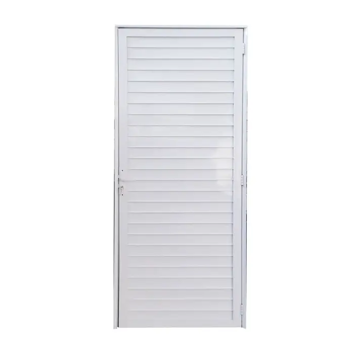 Porta Laminada Fechada Alumínio Branco 210x80cm Lux