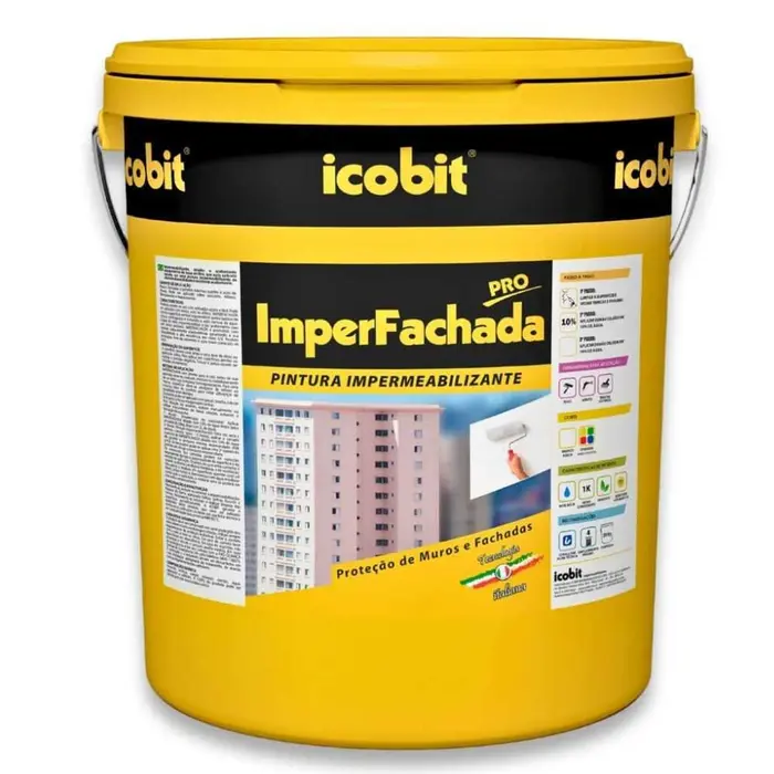 Impermeabilizante Acrílico Elastomérico Imper Fachada 20Kg Icobit