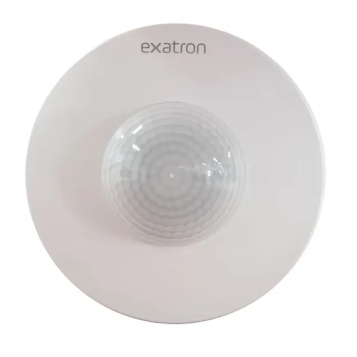 Sensor de Presença Teto de Sobrepor 360º Ajustes Trimpot Exatron
