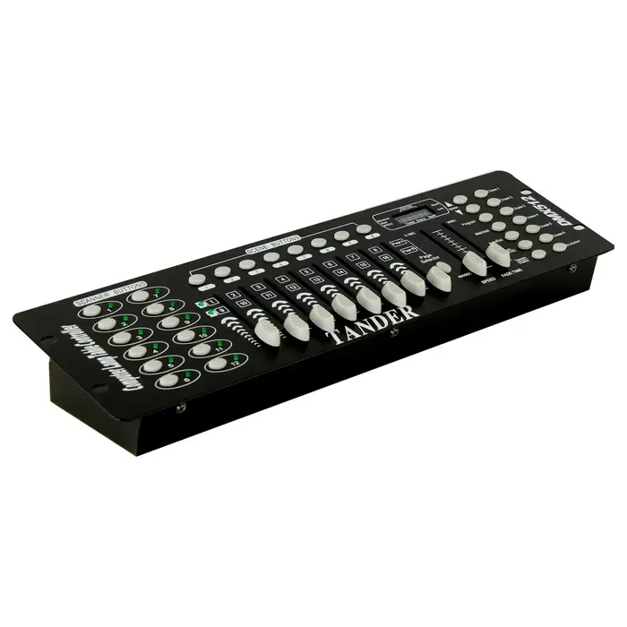 Mesa Iluminação Dmx 512 Controladora Máquina Fumaça