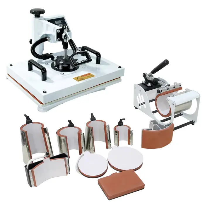 Prensa Térmica 10 em 1 32x45cm Sublimação Plana Camiseta Caneca Boné Prato