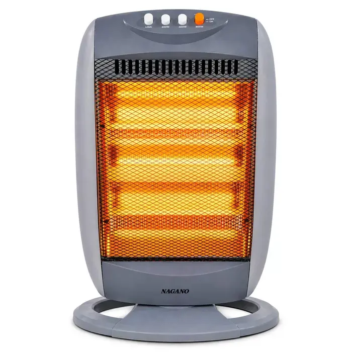 Aquecedor Doméstico Halógeno 1200w com Proteção Superaquecimento