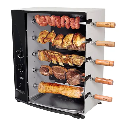 Churrasqueira à Gás Rotativa – Com Capacidade para 5 Espetos, Gás Natural – AGR-05 GN