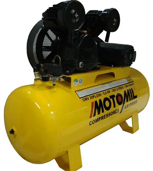 Compressor profissional 1 estágio 20 pés 5,0 hp 140 libras trifásica -CMV-20PL/200-MT