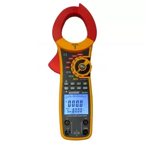 Alicate Wattímetro Trifásico True RMS c/ Usb KR3000
