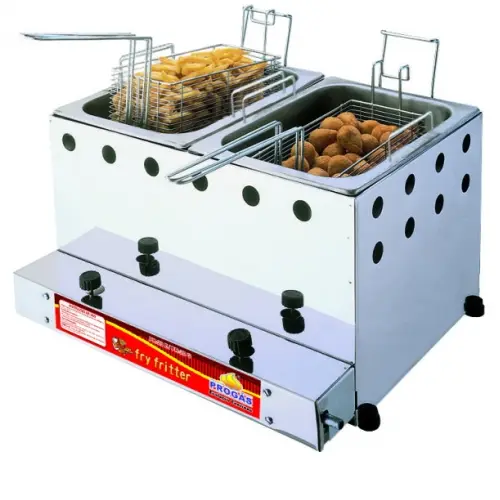 Fritador Retangular 2 Cestos a Gás A. P. – 10 Litros Óleo PR-20G