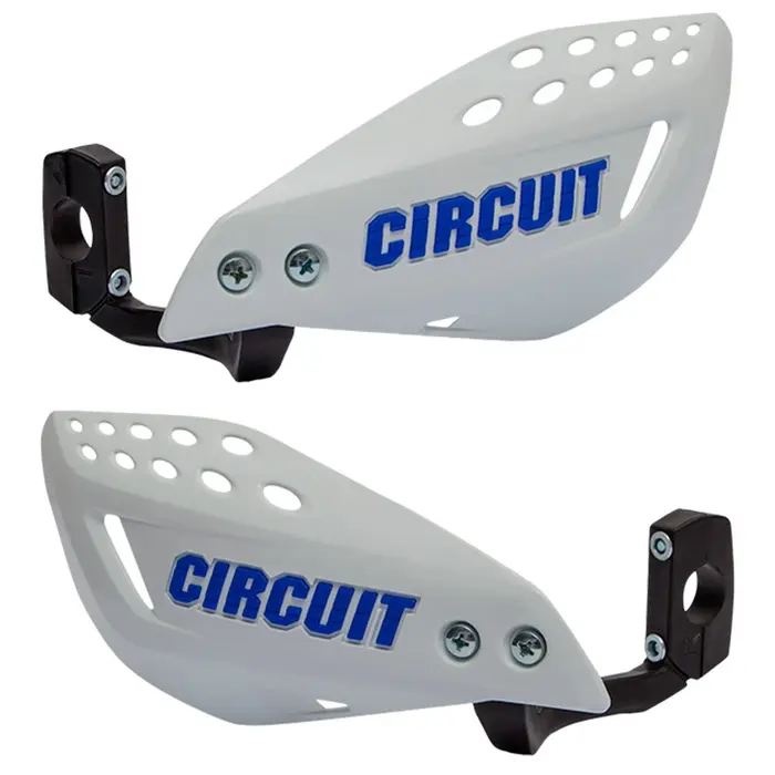 Protetor de Mão Vector com Haste Injetada Branco e Azul para Moto CIRCUIT EQUIPMENT-PM061-224