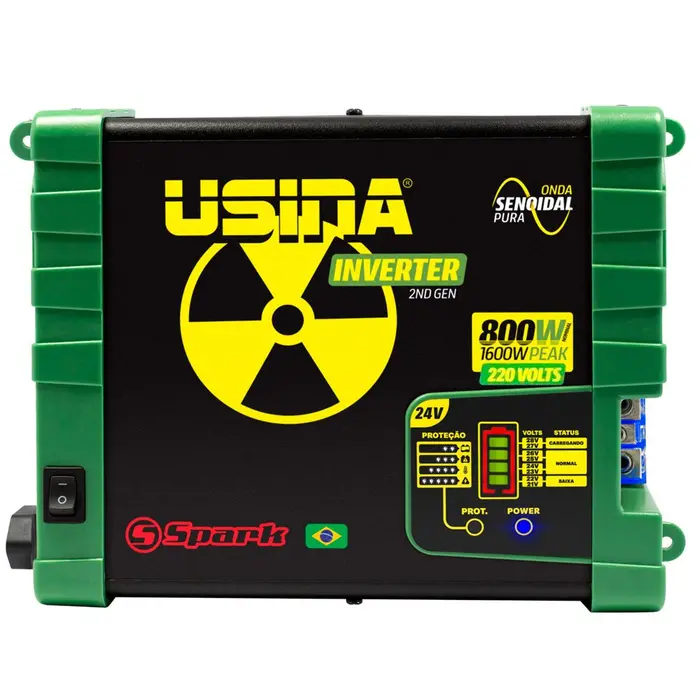 Inversor de Tensão 800W Onda Senoidal Pura 24V 220V USINA-3134012
