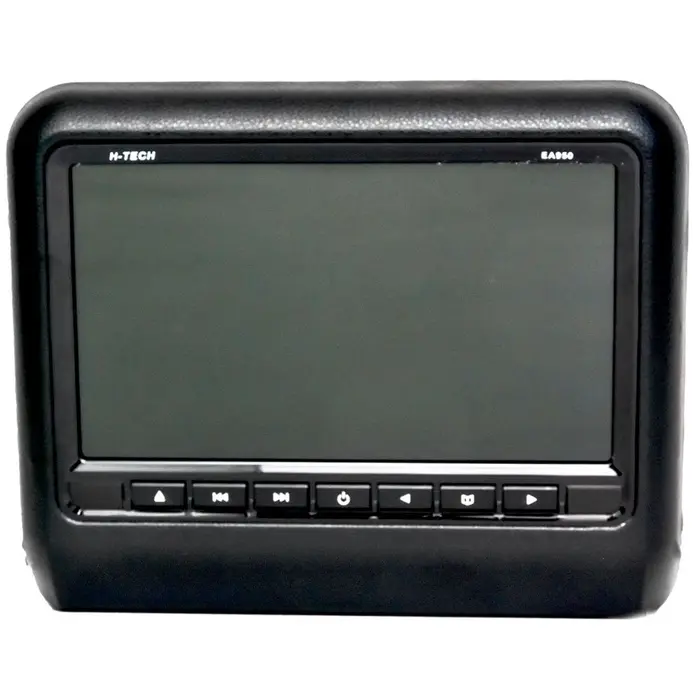 Tela Encosto de Cabeça Acoplável 9 Pol. com Leitor DVD USB SD e Função Game Preto H-TECH-EA950