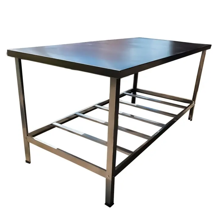 Mesa de Serviço MSI-10 190 x 90cm em Aço com 5 Travessas. CEFAZ-MSI-10