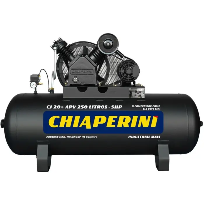 Compressor de Ar 20 Pés 250L 5HP 175 PSI 220/380V – Trifásico CHIAPERINI-690