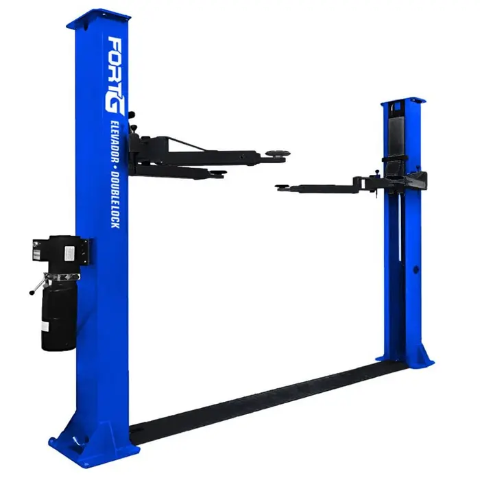 Elevador Hidráulico 04 Toneladas Double Lock Azul com Parabolts FORTGPRO-FG1001L