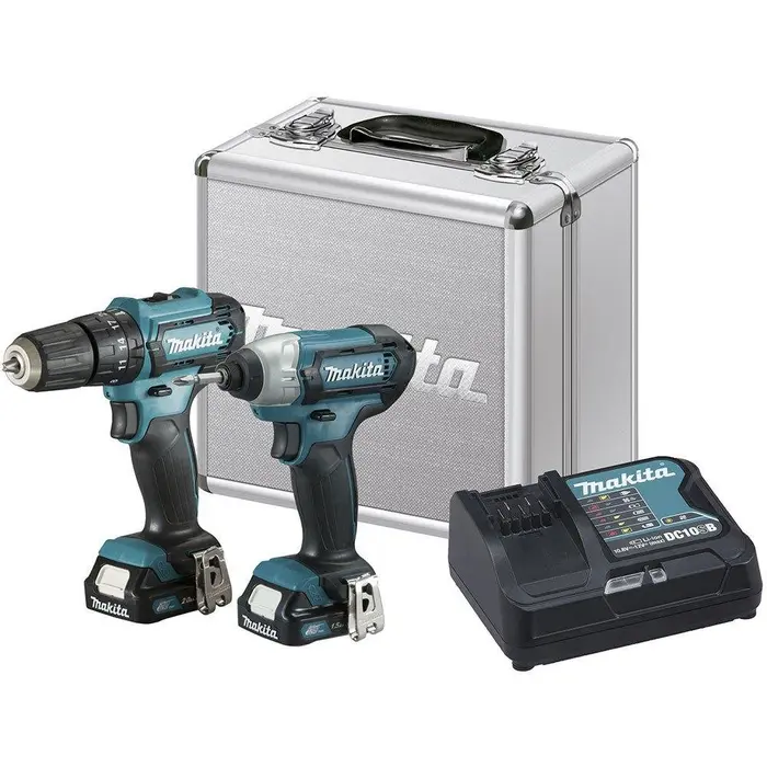 Combo Parafusadeira/Furadeira de Impacto + Parafusadeira de Impacto a Bateria 12V com Maleta MAKITA-CLX228SAX