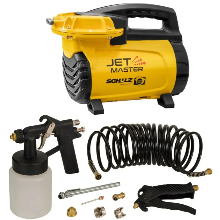 Motocompressor de Ar Direto Jet Master G5 0,7HP 5,3 Pés com 8 Acessórios Schulz