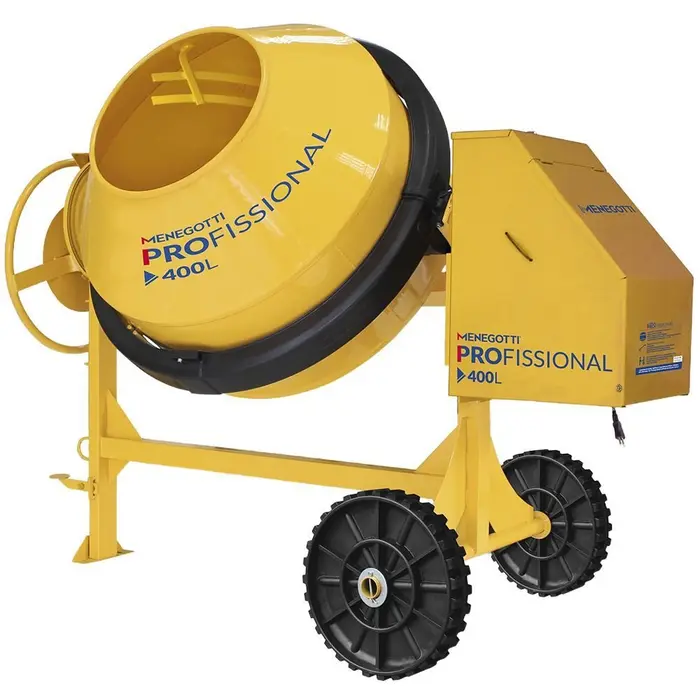Betoneira Profissional 400 Litros Monofásica 2CV 4P 220V com Kit de Segurança MENEGOTTI-400PRO