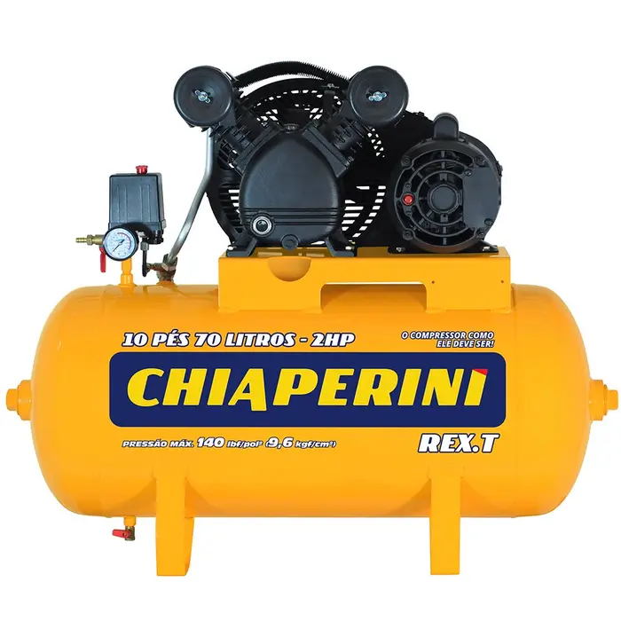 Compressor de Ar 10 Pés 2HP 70L 110/220V CHIAPERINI-022776