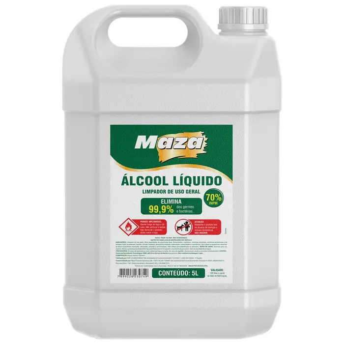Álcool Liquido Higienizador 70% 5 Litros MAZA-26633