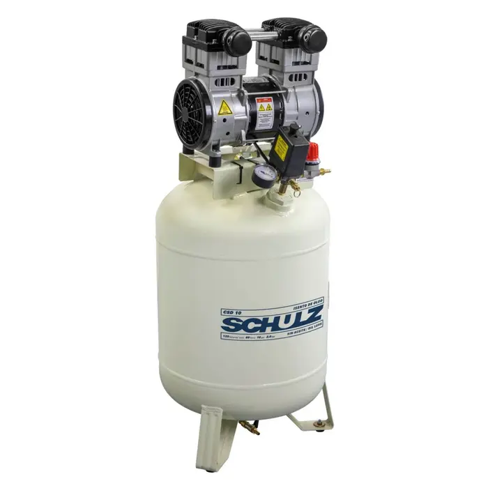Compressor de Ar Odontológico 60L 2HP Schulz CSD 10/60L Isento de Óleo