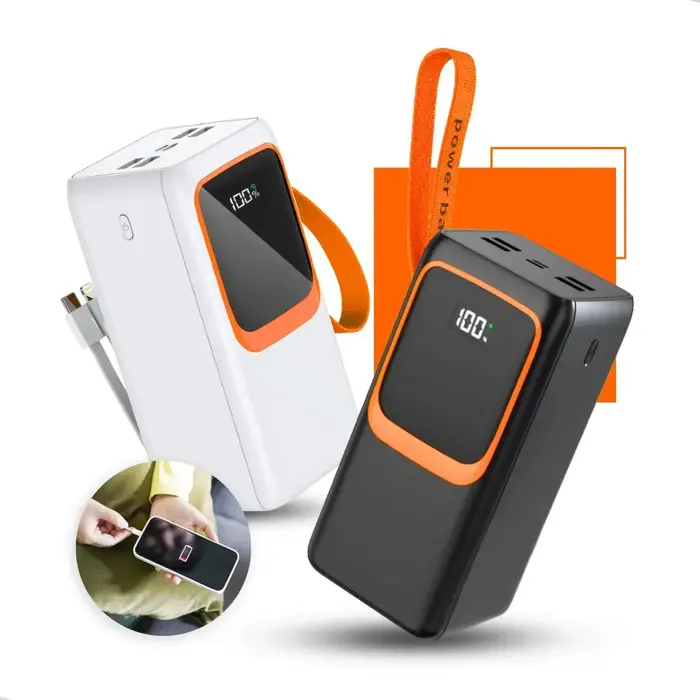 Power Bank Turbo Carregador Portátil 50.000mah Turbo 22.5w Premium Universal Rápida Carga Para Celular iPhone Xiaomi Motorola LG Smartwatch Tablet Dis