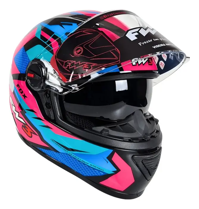 Capacete Fechado Fw3 Gtx Fox Masculino Feminino + Narigueira