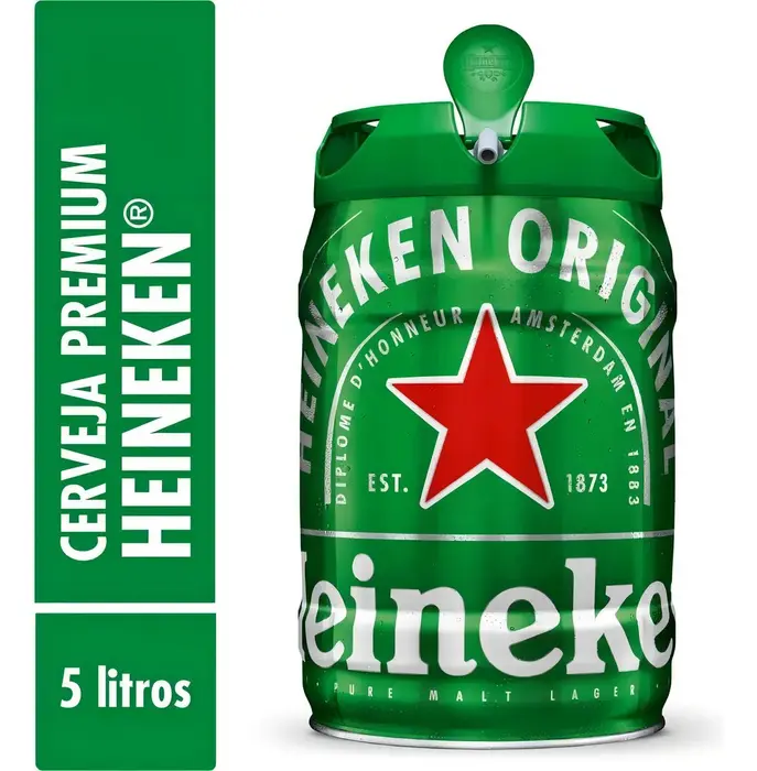 Cerveja Premium Heineken Barril 5 Litros