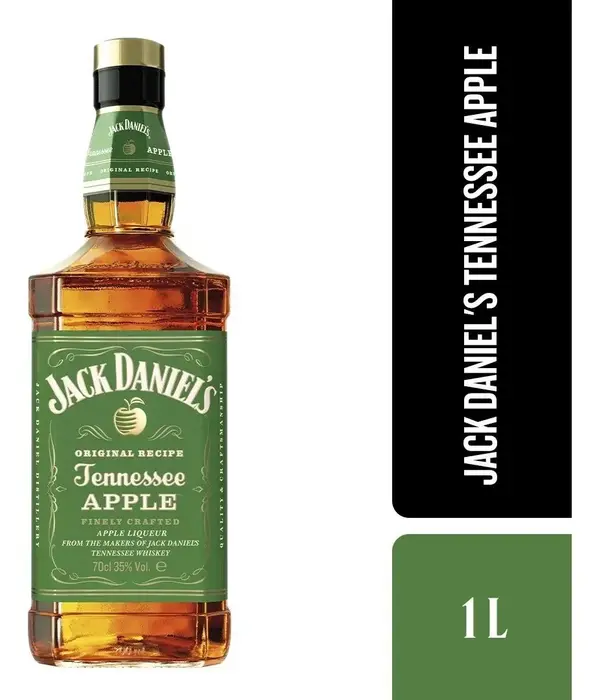 Whisky Jack Daniele#039;s Tennesee Maça Apple 1L com Cartucho Caixa
