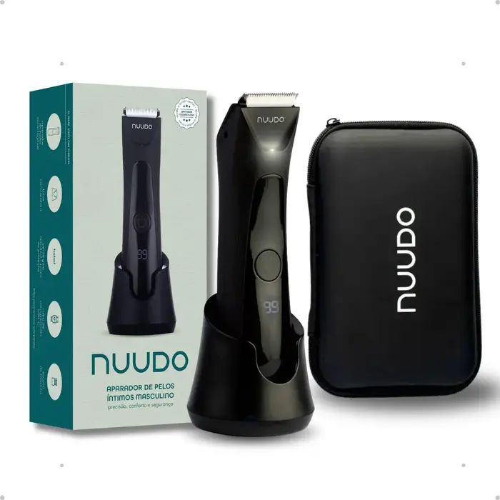 Aparador De Pelos Elétrico Íntimo Masculino + Estojo - Nuudo