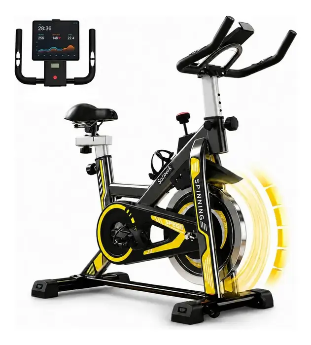 Bicicleta Spinning Romantic Crown Preto Roda Inércia 10kg